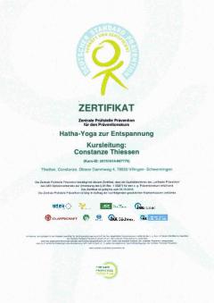 Zertifikat Entspannung